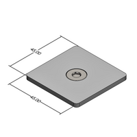 60-010-5 MODULAR SOLUTIONS ALUMINUM END CAP 45MM X 45MM W/HARDWARE